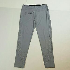 NWT Victoria Sport Knockout Tight Laser Cut Leggings - Grey - Large